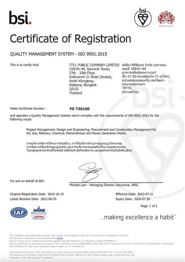 ISO 9001:2015 Certificate