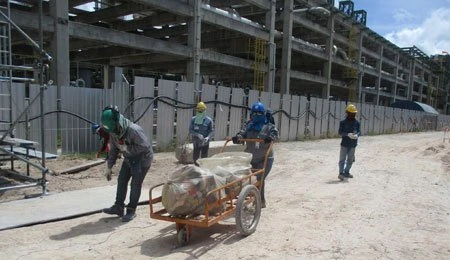 Cleaning at Construction Site