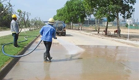 Cleaned out on public road at CHP II-SPP Project (D-176), Rayong