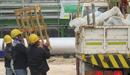 Cleaning at Construction Site