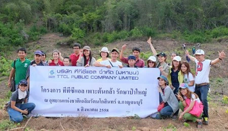 TTCL Young Plant to Safe Big Forest in Kanchanaburi province