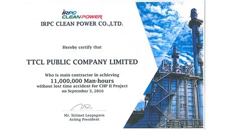 Received the Certificate in Rayong