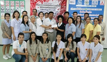 Blood Donation with The Thai Red Cross Society in Rayong