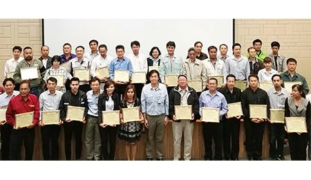 Received the certificate 