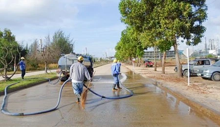 Cleaned out on public road at CHP II-SPP Project (D-176), Rayong