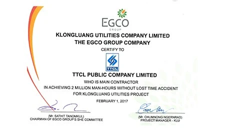 Received 1st Certificate in Pathum Thani