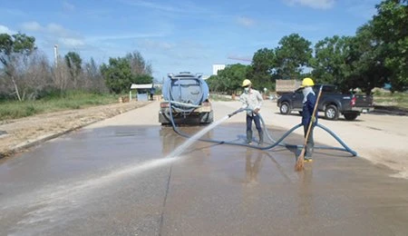 Cleaned out on public road at CHP II-SPP Project (D-176), Rayong