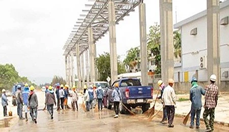 Cleaned out on public road at CHP II-SPP Project (D-176), Rayong