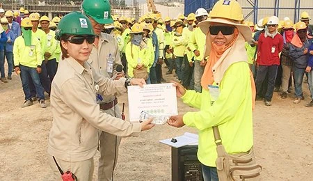 The Safety Certificate at Site Office, Pathum Thani