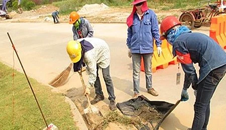Cleaned out on public road at CHP II-SPP Project (D-176), Rayong