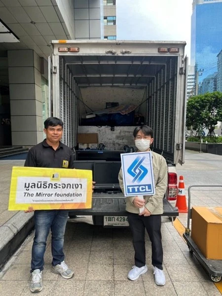 TTCL donated the unused computer and IT equipment